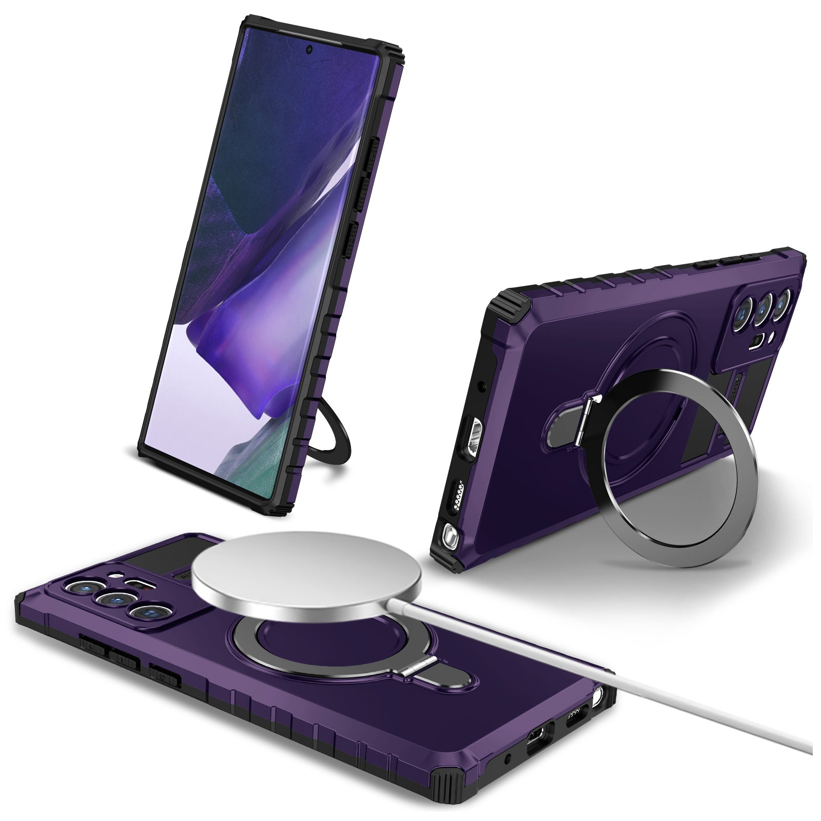 For Samsung Galaxy Note20 Ultra / Note20 Ultra 5G Case PC+TPU Kickstand Magnetic Phone Cover For Samsung Galaxy Note20 Ultra / Note20 Ultra 5G Case PC+TPU Kickstand Magnetic Phone Cover